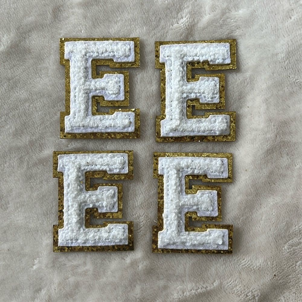 E Initial Self-Adhesive Monogram Letters, Set of 4
